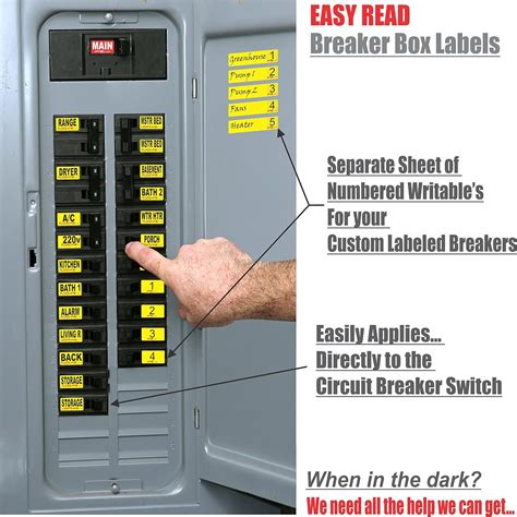 electrical breaker box labels